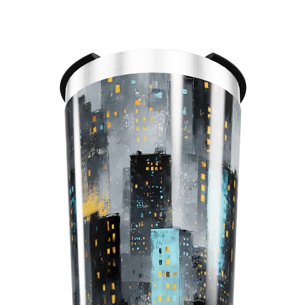 Copo Térmico - Cidade Noturna Aço Inox