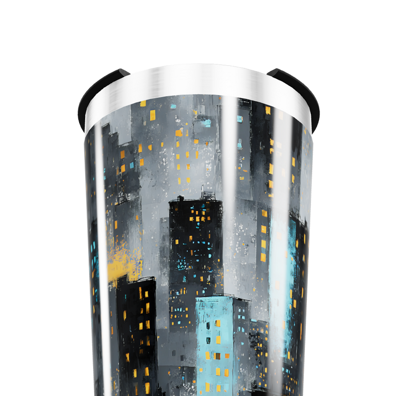 Copo Térmico - Cidade Noturna Aço Inox