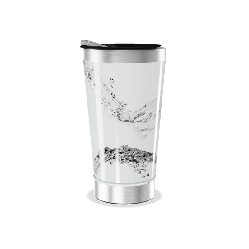 Copo Térmico - Branco com Design de Água