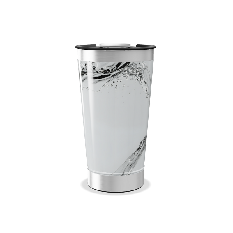 Copo Térmico - Branco com Design de Água