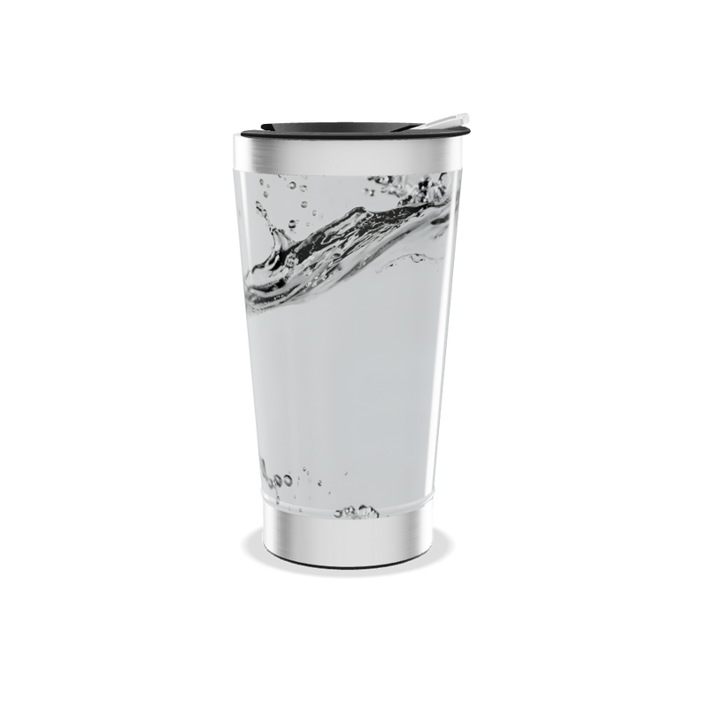 Copo Térmico - Branco com Design de Água