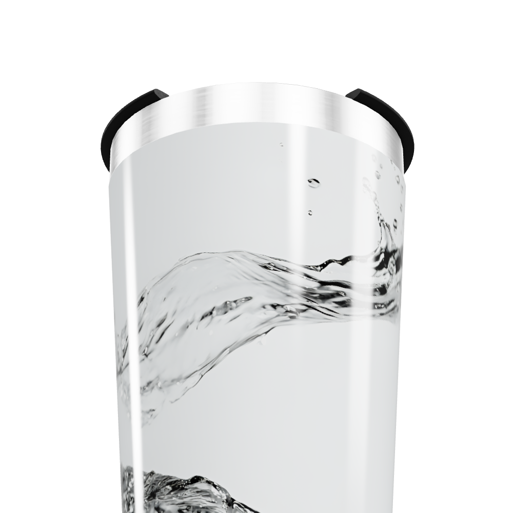 Copo Térmico - Branco com Design de Água