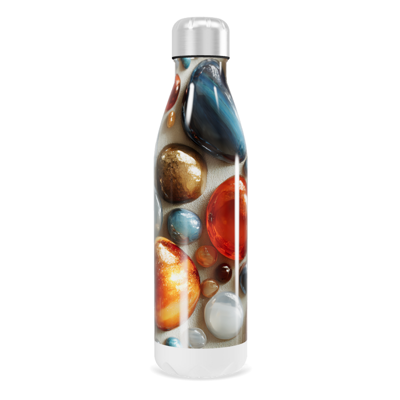 Garrafa Inox - Estampada Pedras Coloridas