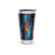 Copo Térmico - Aço Inox Azul Abstrato