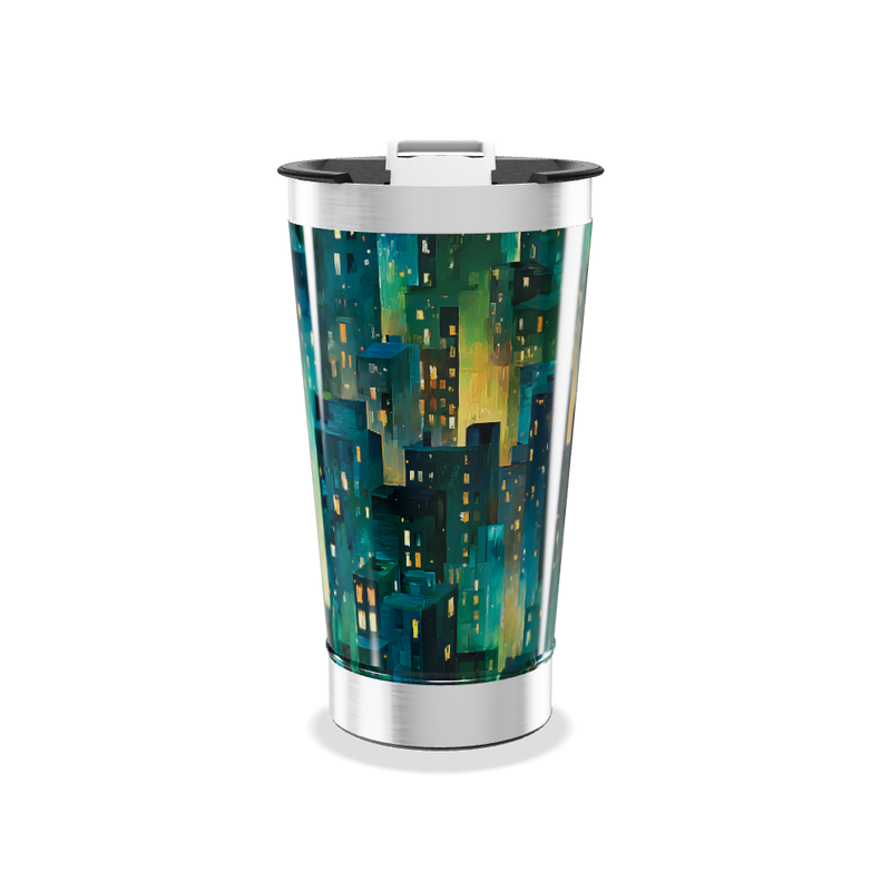 Copo Térmico - Cidade Noturna Azul