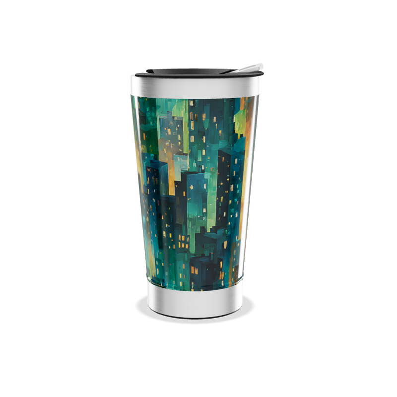Copo Térmico - Cidade Noturna Azul