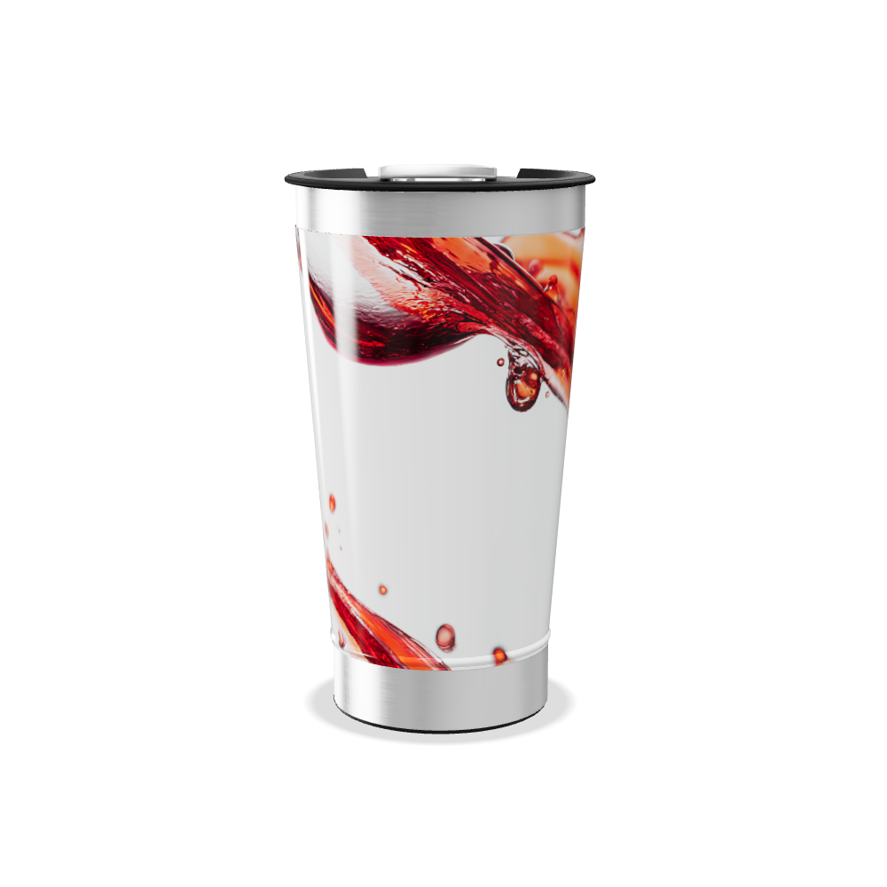 Copo Térmico - Branco com Estampa Fluida