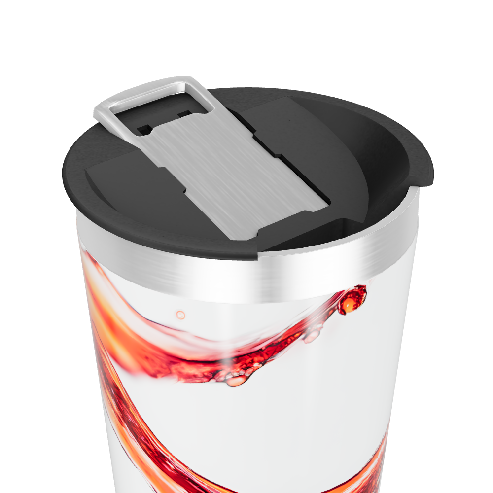 Copo Térmico - Branco com Estampa Fluida