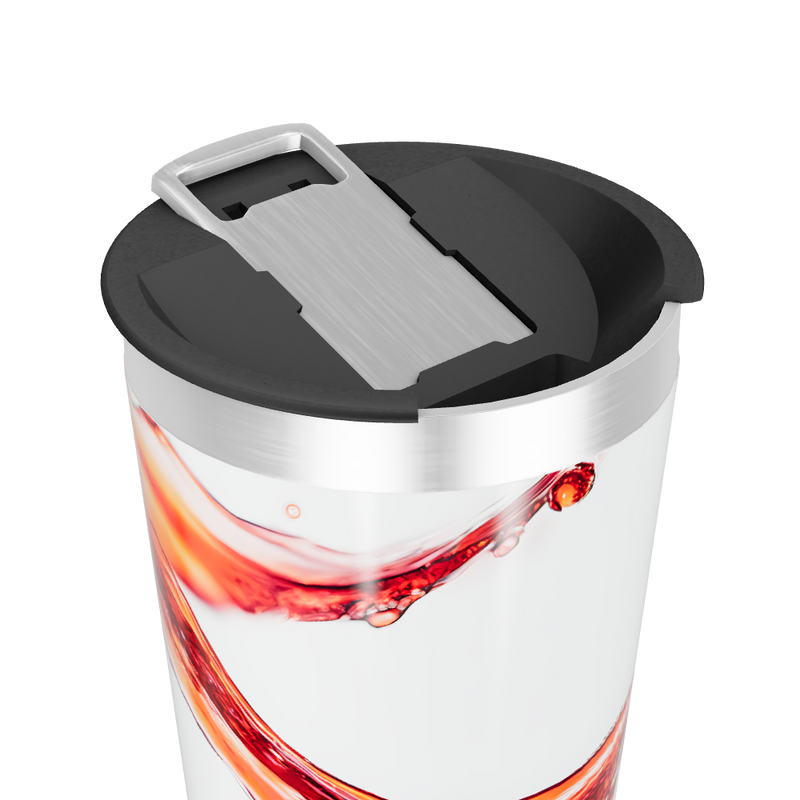 Copo Térmico - Branco com Estampa Fluida