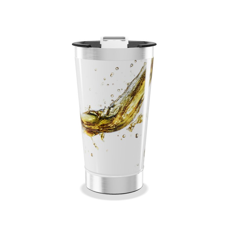 Copo Térmico - Branco com Estampa Fluida