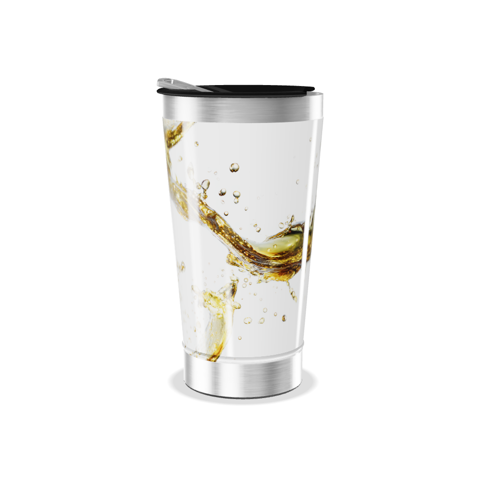 Copo Térmico - Branco com Estampa Fluida