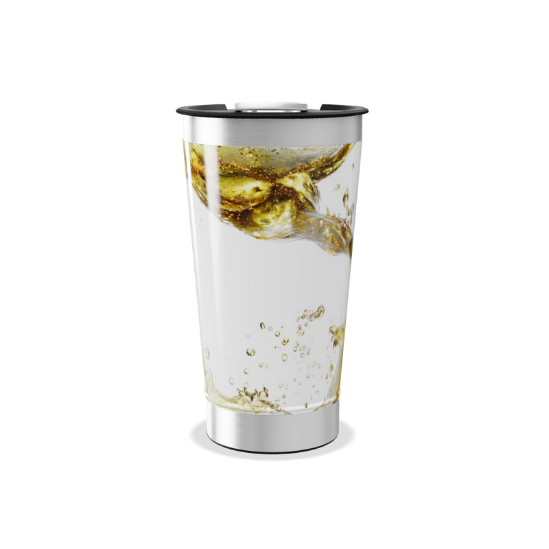 Copo Térmico - Branco com Estampa Fluida