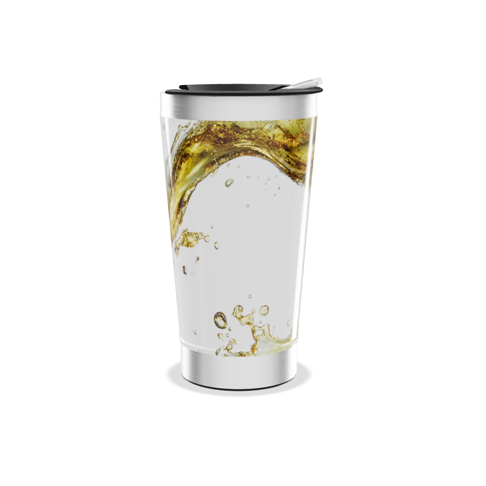 Copo Térmico - Branco com Estampa Fluida