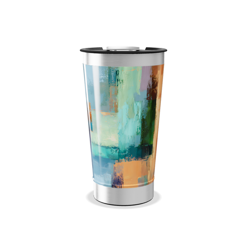Copo Térmico - Estampa Colorida Abstrata