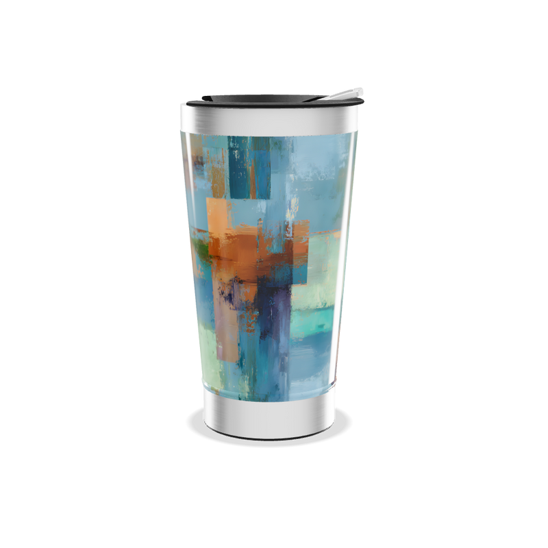 Copo Térmico - Estampa Colorida Abstrata