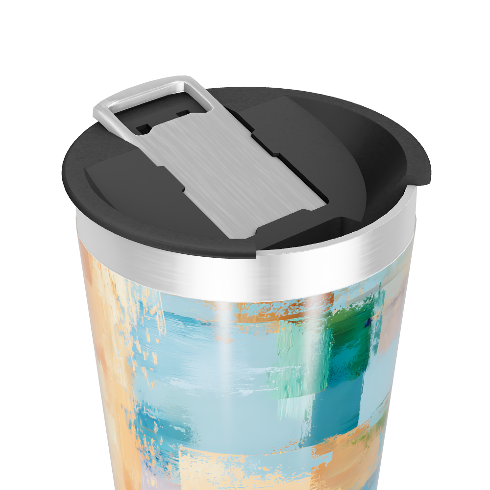 Copo Térmico - Estampa Colorida Abstrata