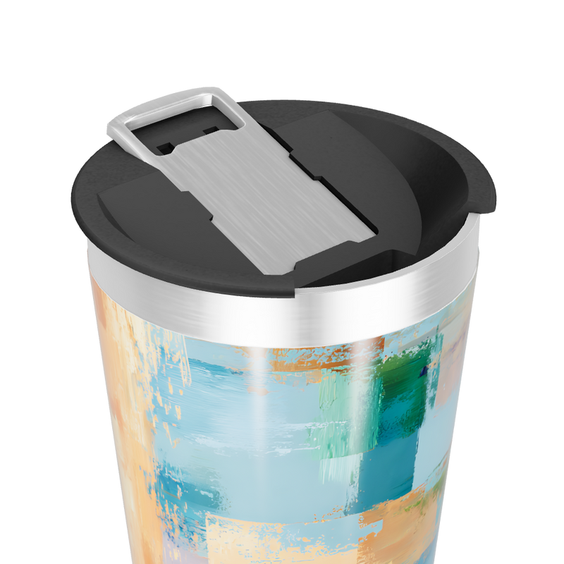 Copo Térmico - Estampa Colorida Abstrata