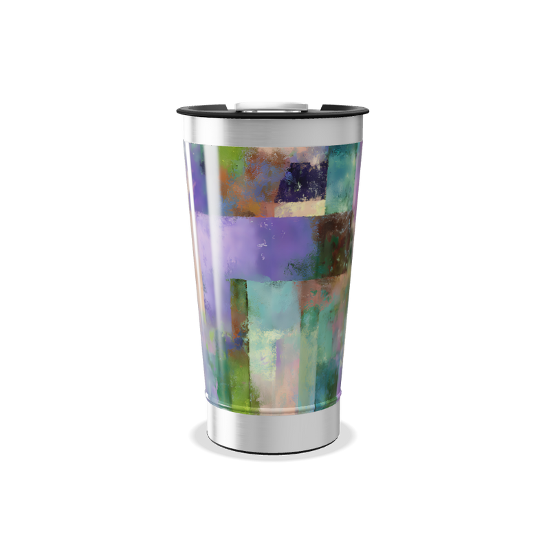 Copo Térmico - Estampa Abstrata Colorida