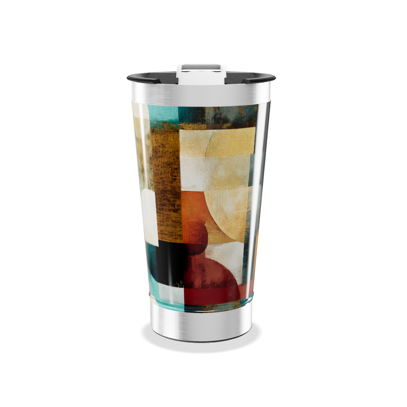 Copo Térmico - Estampa Abstrata Colorida
