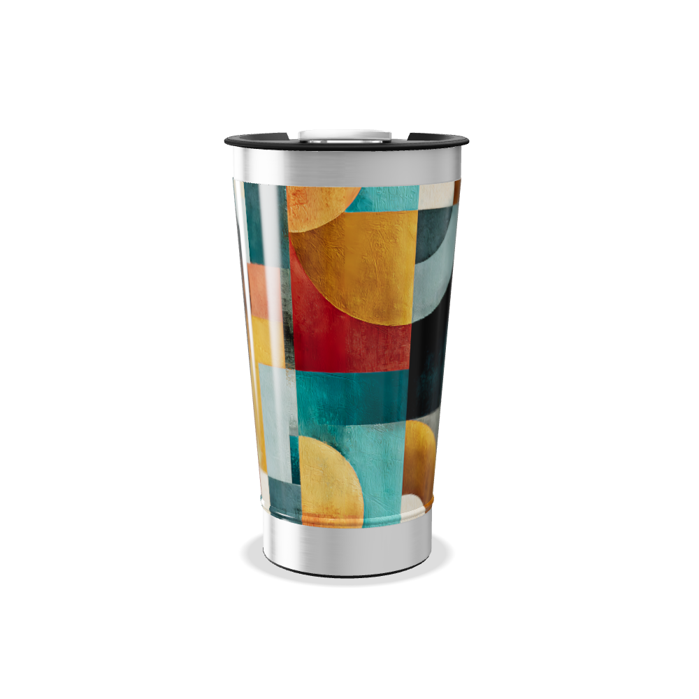 Copo Térmico - Estampa Abstrata Colorida