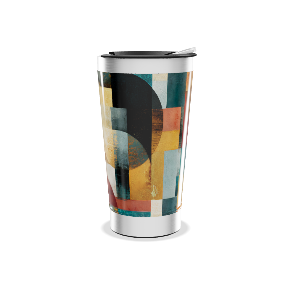 Copo Térmico - Estampa Abstrata Colorida