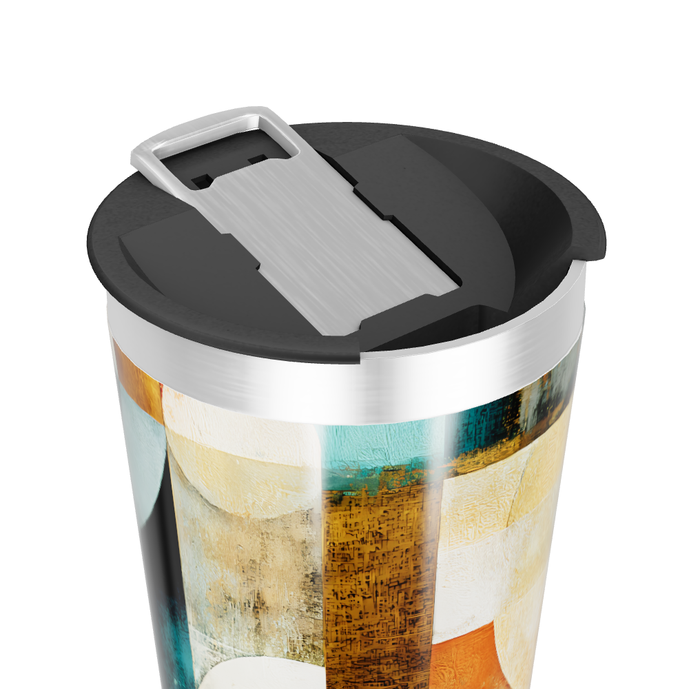 Copo Térmico - Estampa Abstrata Colorida