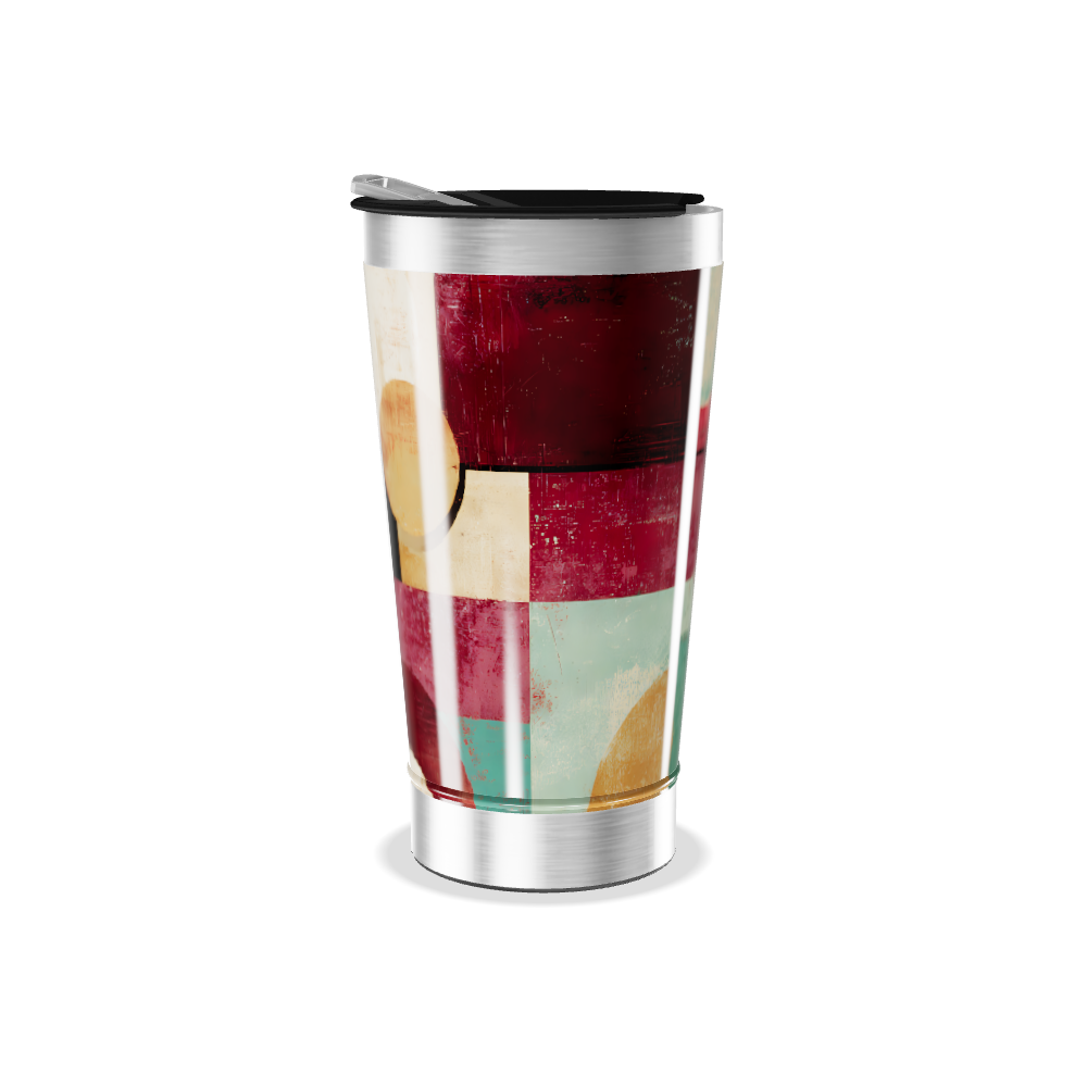 Copo Térmico - Estampa Geométrica Colorida