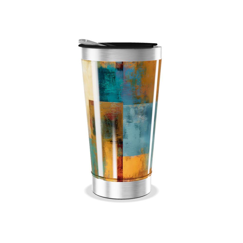Copo Térmico - Estampa Abstrata Colorida