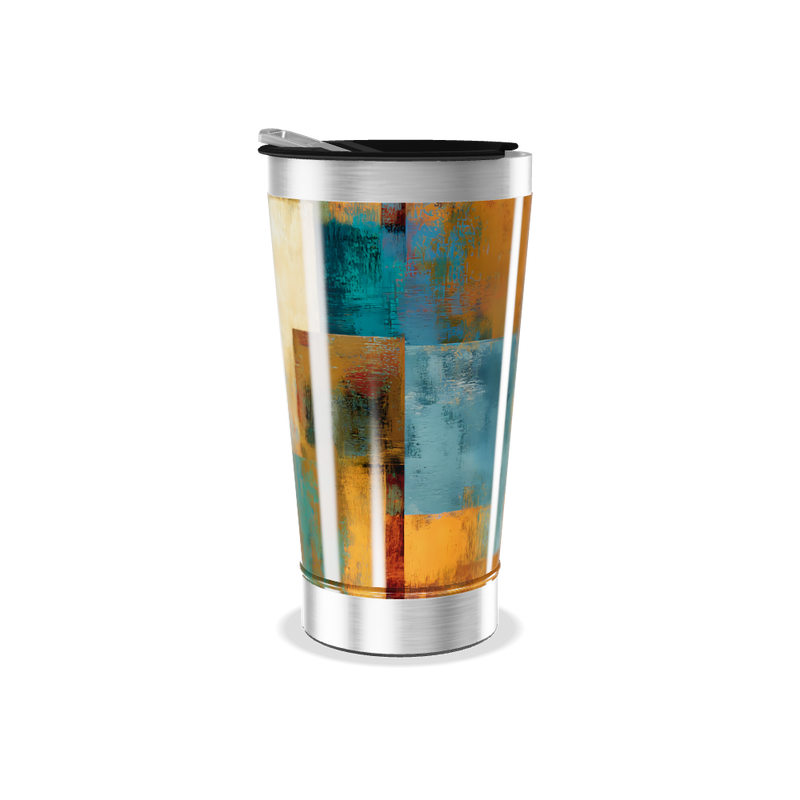 Copo Térmico - Estampa Abstrata Colorida