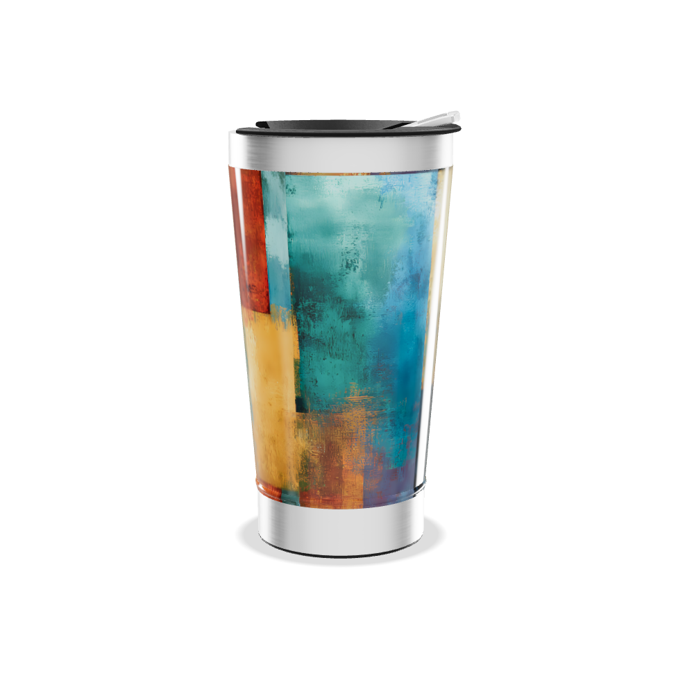 Copo Térmico - Estampa Abstrata Colorida
