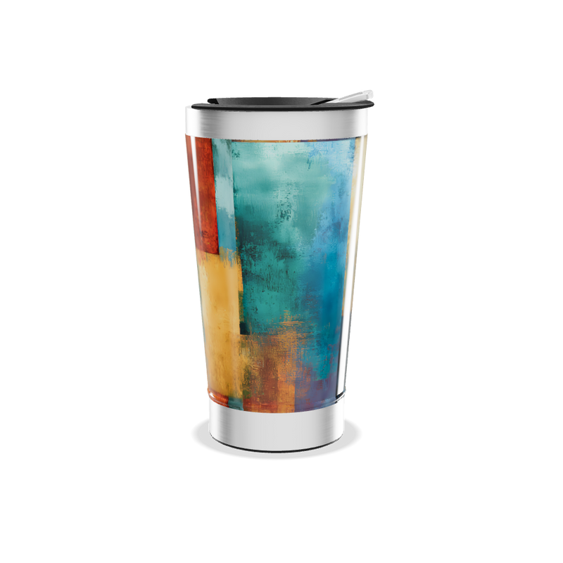 Copo Térmico - Estampa Abstrata Colorida