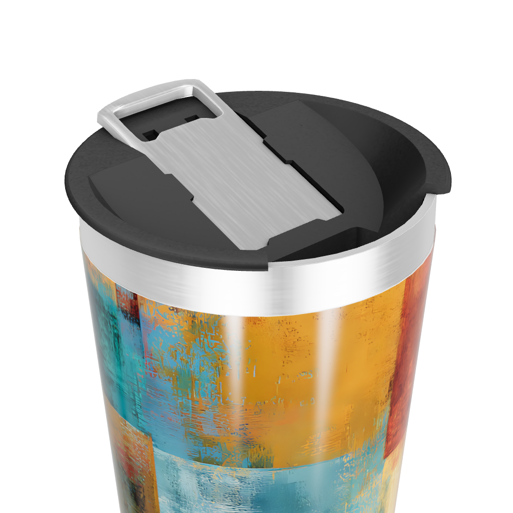 Copo Térmico - Estampa Abstrata Colorida