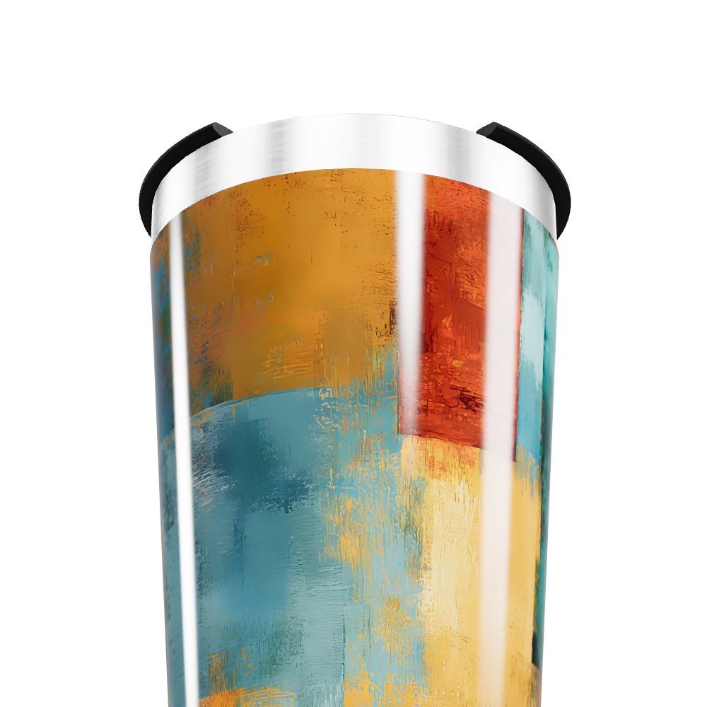 Copo Térmico - Estampa Abstrata Colorida