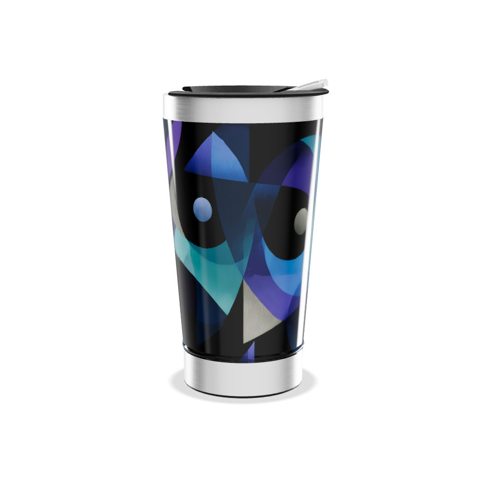 Copo Térmico - Estampa Abstrata Colorida