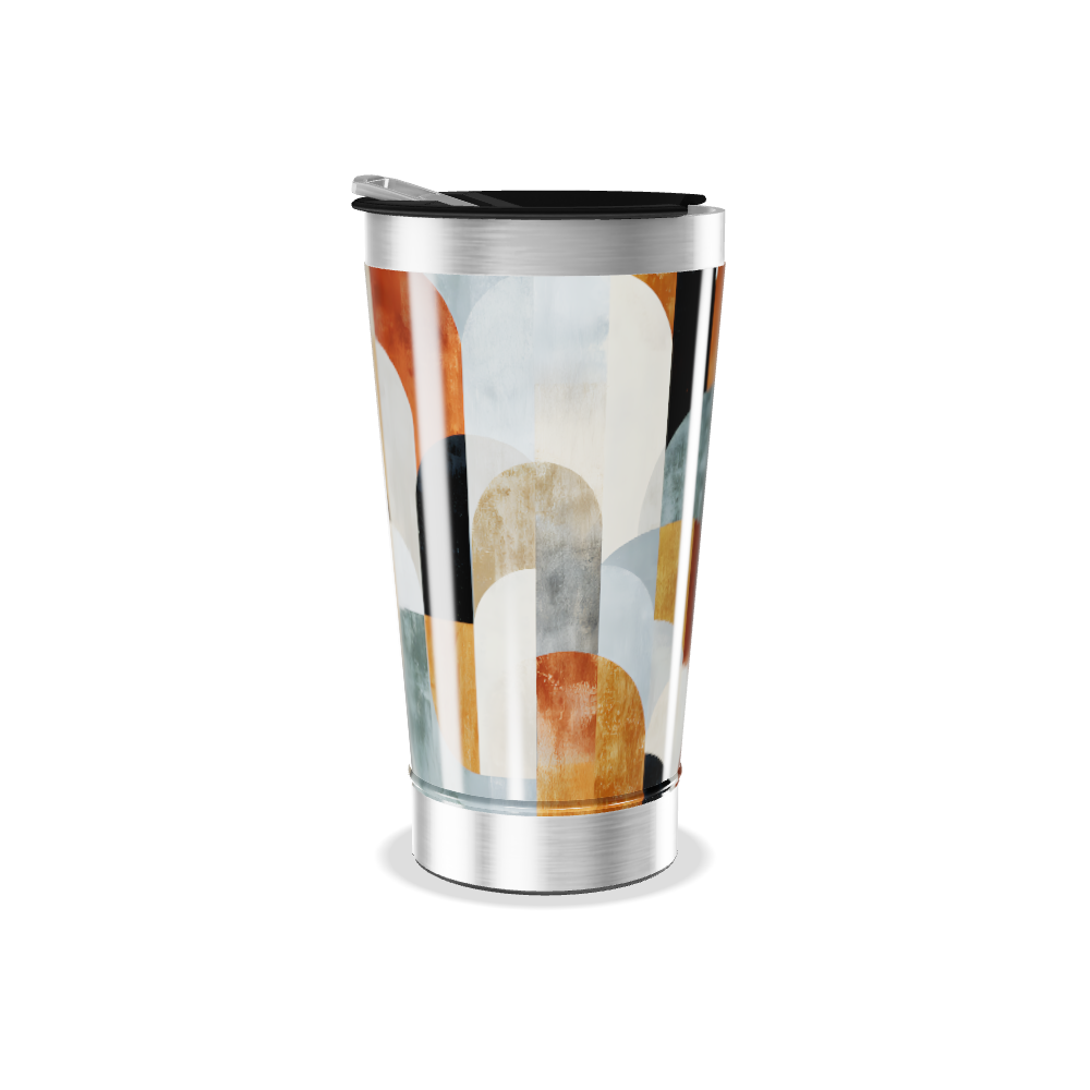 Copo Térmico - Estampado Multicolor Geométrico