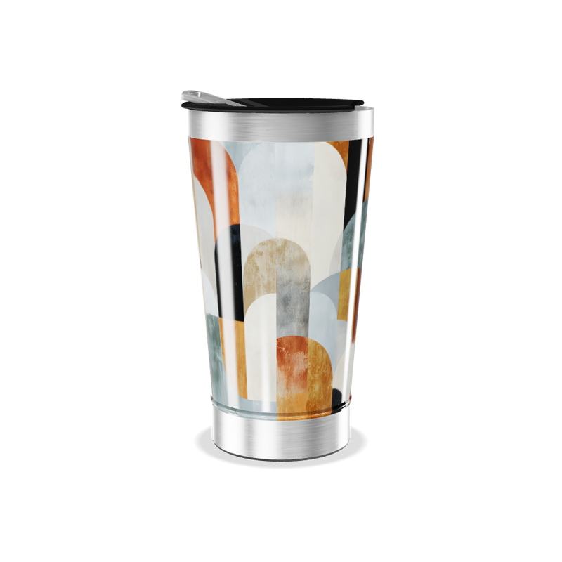 Copo Térmico - Estampado Multicolor Geométrico