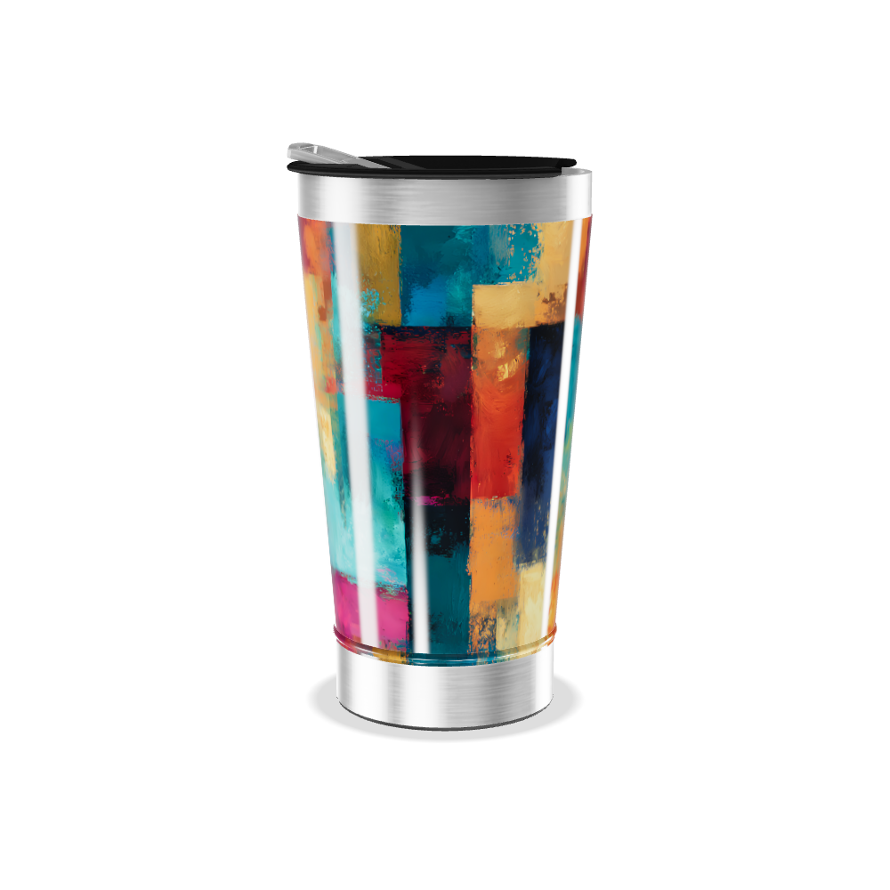 Copo Térmico - Estampa Abstrata Colorida