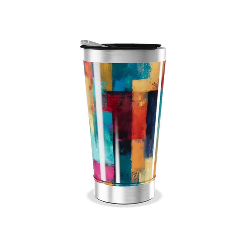 Copo Térmico - Estampa Abstrata Colorida