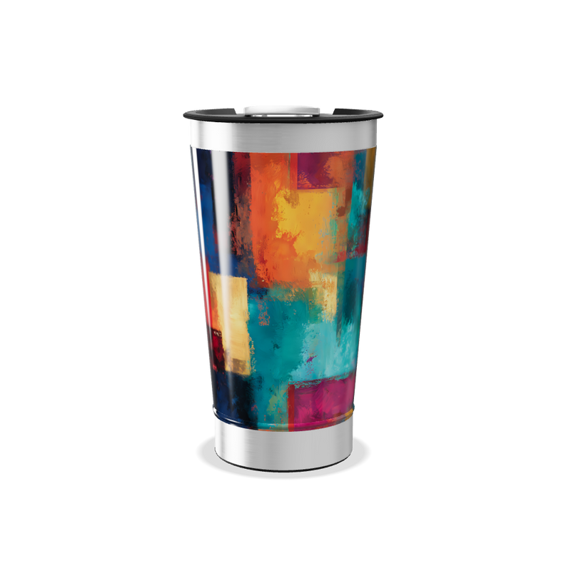 Copo Térmico - Estampa Abstrata Colorida