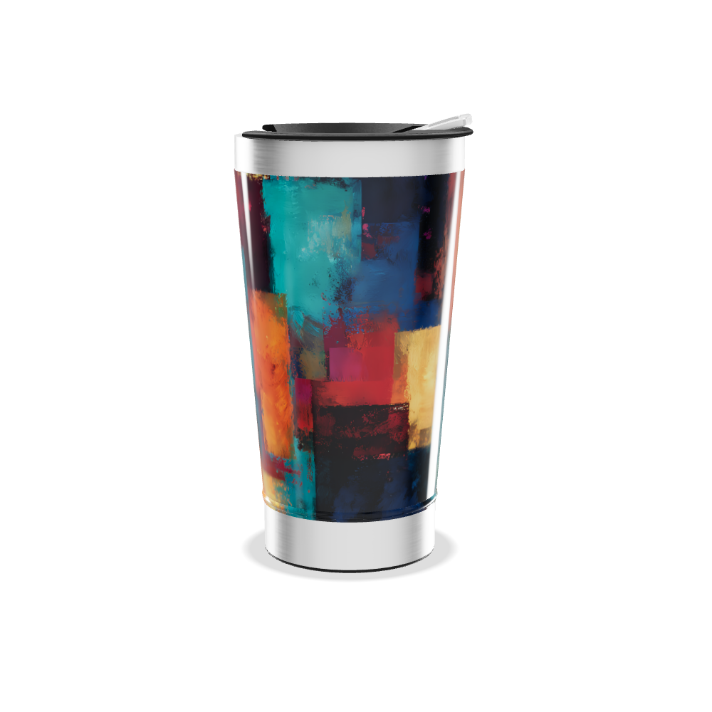 Copo Térmico - Estampa Abstrata Colorida