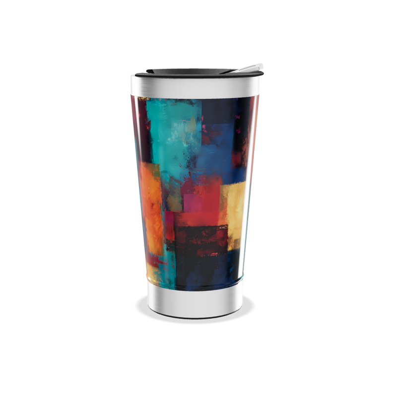 Copo Térmico - Estampa Abstrata Colorida
