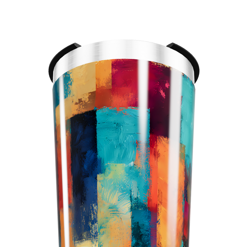 Copo Térmico - Estampa Abstrata Colorida