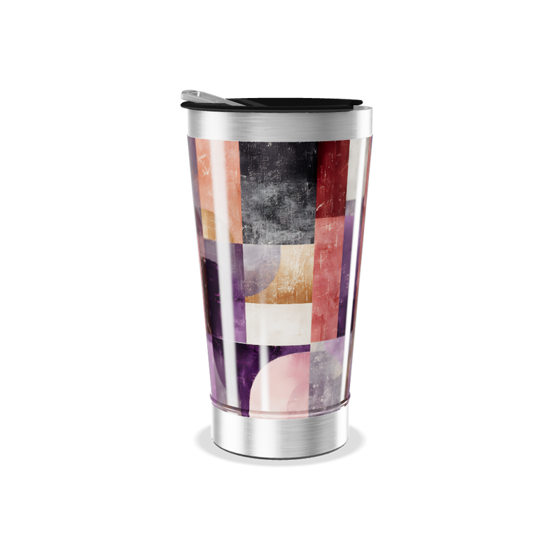 Copo Térmico - Estampa Geométrica Colorida