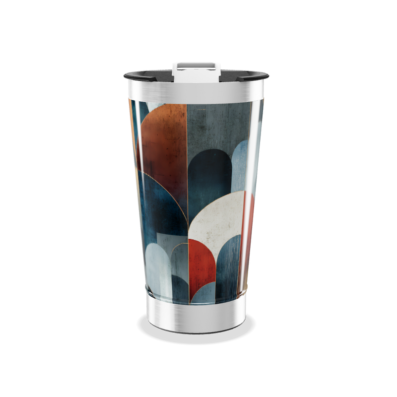 Copo Térmico - Estampa Abstrata Colorida