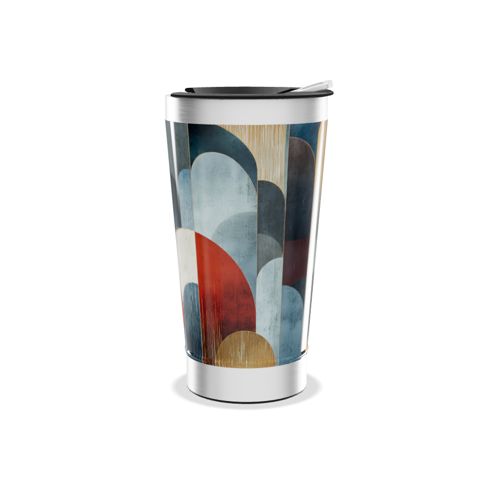 Copo Térmico - Estampa Abstrata Colorida
