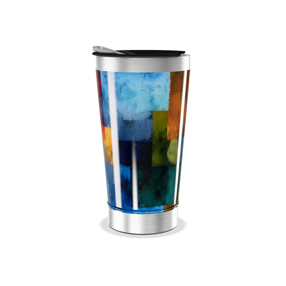 Copo Térmico - Estampa Colorida Abstrata