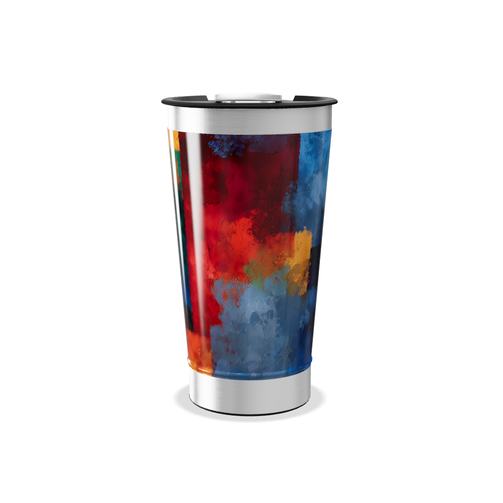 Copo Térmico - Estampa Colorida Abstrata