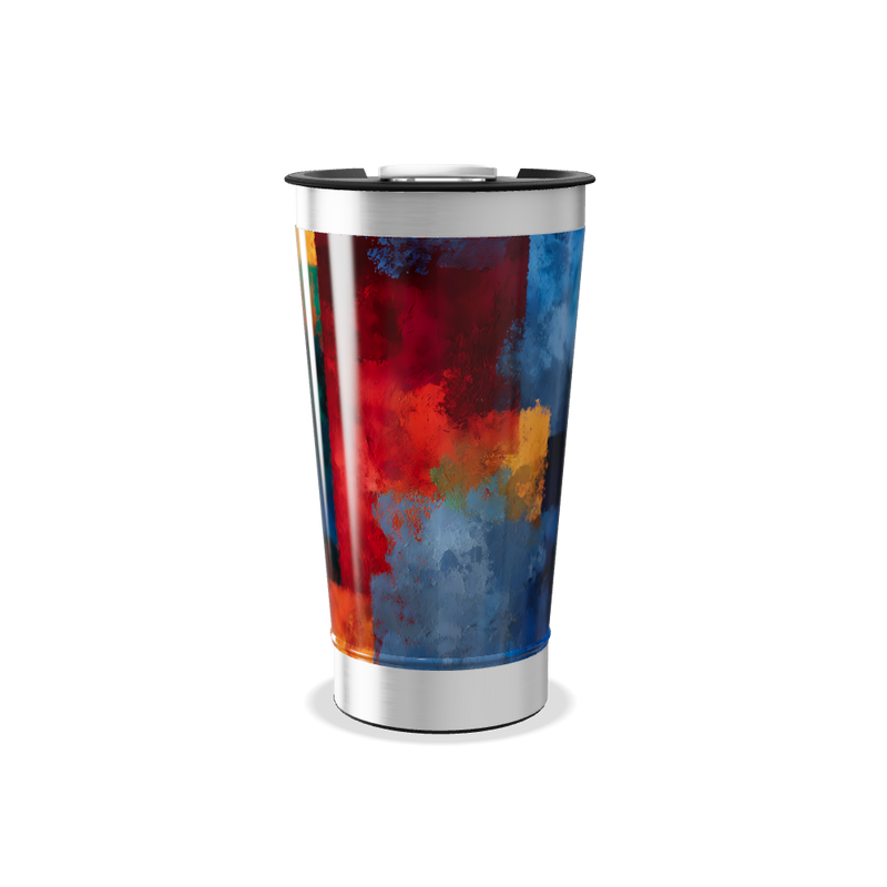 Copo Térmico - Estampa Colorida Abstrata