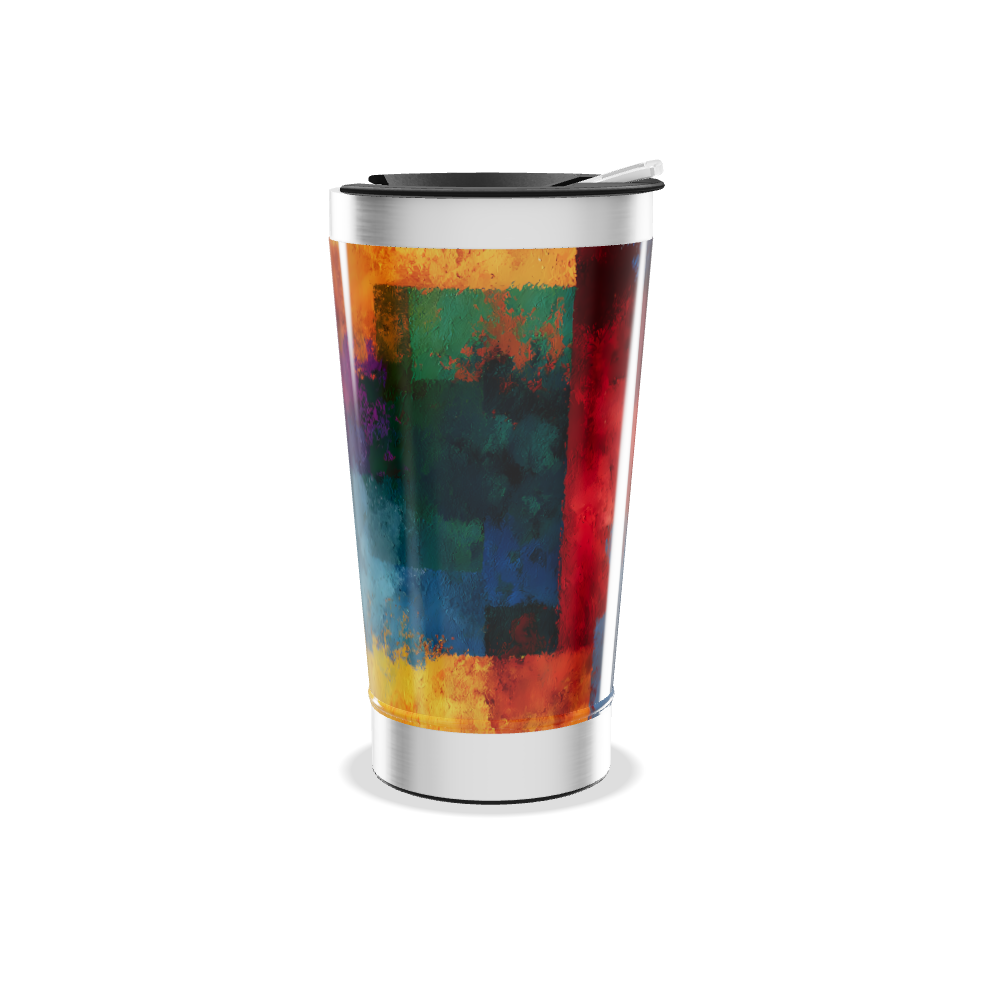 Copo Térmico - Estampa Colorida Abstrata