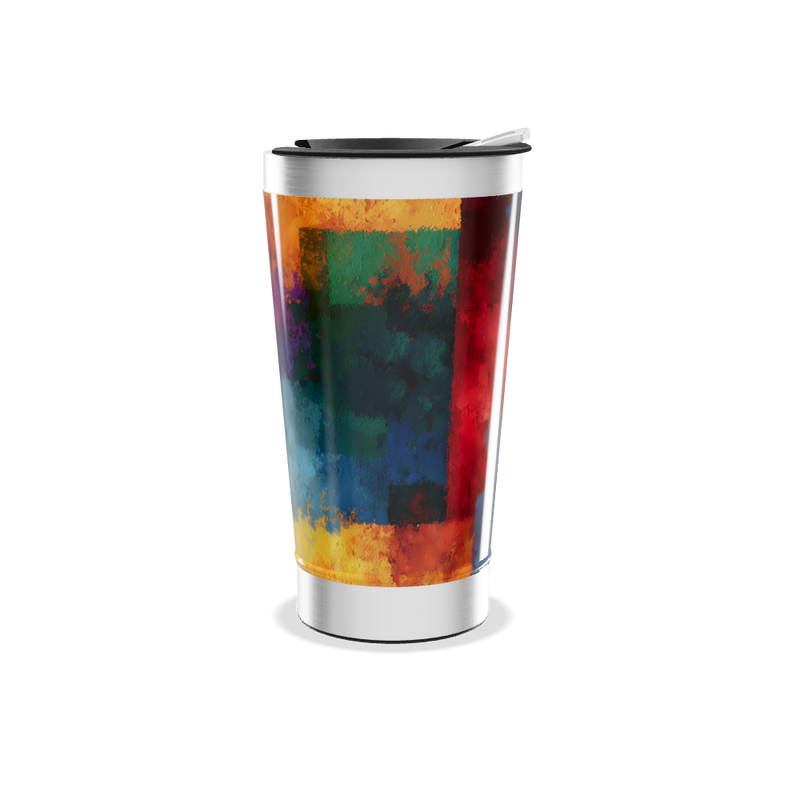 Copo Térmico - Estampa Colorida Abstrata